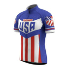Custom American Flag Mens Short Sleeve Cycling Jersey, Custom Patriotic Cycling Team Jersey Shirt CZ0054