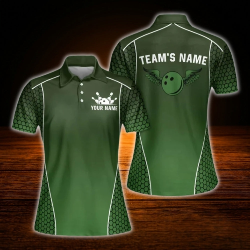 Custom Womens Team Navy Black Bowling Polo Shirt, Custom Bowling Team Shirt Ladies
