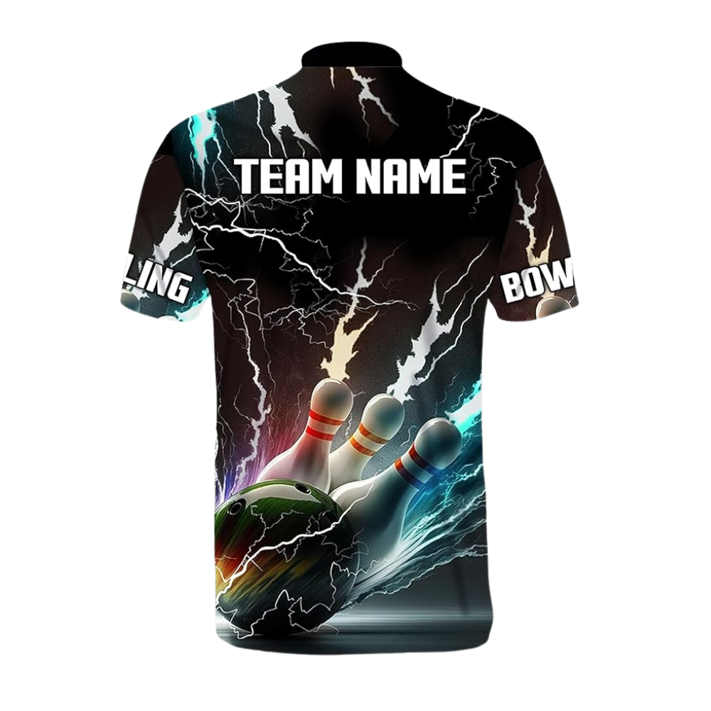 Custom Thunder Bowling Jerseys Shirt Mens, Custom Thunder Bowling Team Shirt BZ0298