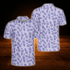 Purple Pineapple Mens Golf Polo Shirt, Pineapple Golf Shirt