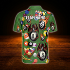 Dragon 8 Ball Custom Green Billiard Men Polo Shirt, Custom Dragon Billiard Team Shirt