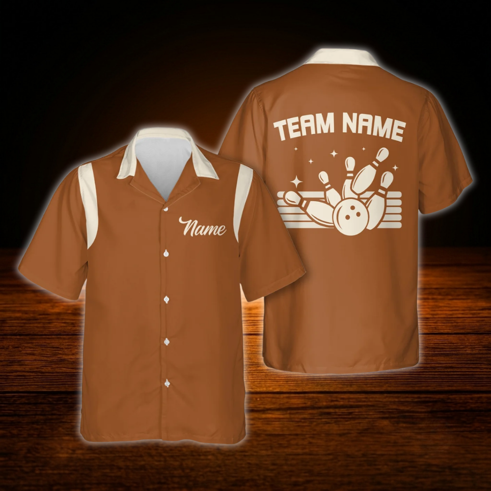 Custom Team Blue Hawaiian Shirt For Men And Women, Custom Bowling Shirts