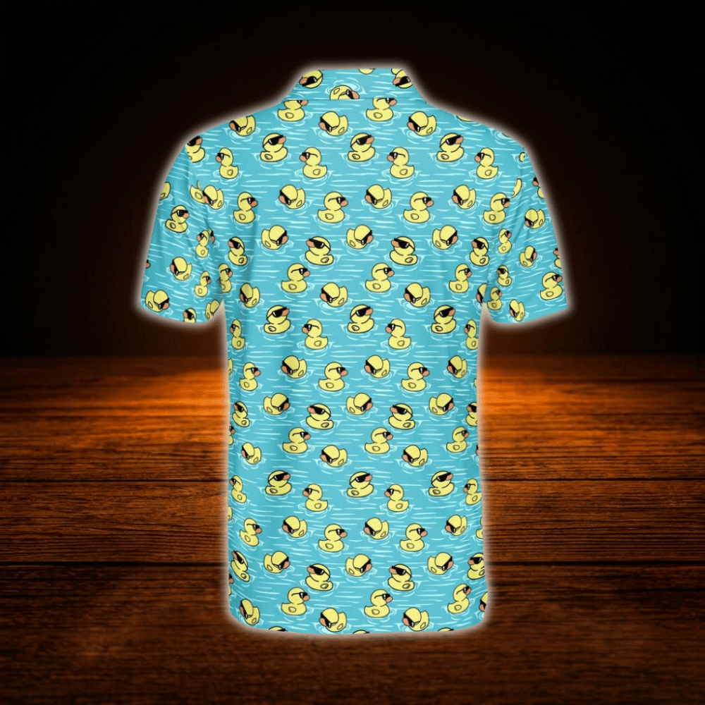 Duck Mens Teal Polo Golf Shirts, Duck Golf Shirts