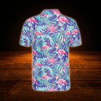 Tropical Flamingo Golf Polo Shirts For Men, Flamingo Golf Shirts