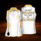 I'm Not Swearing I'm Using My Golf Words Custom Women's Sleeveless Golf Shirts, Custom Funny Golf Shirts For Ladies