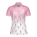 Talk Birdie To Me Flamingo Golf Polo Shirt Womens, Funny Flamingo Golf Shirts For Ladies GE0052