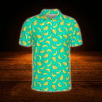 Banana Green Golf Polo Shirt For Men, Banana Golf Shirt