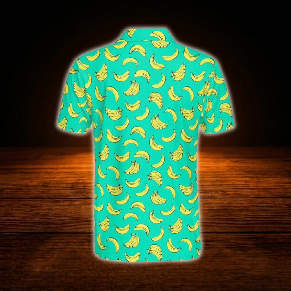 Banana Green Golf Polo Shirt For Men, Banana Golf Shirt