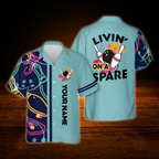 Livin On A Spare Custom Bowling Hawaiian Shirt, Funny Custom Bowling Shirt