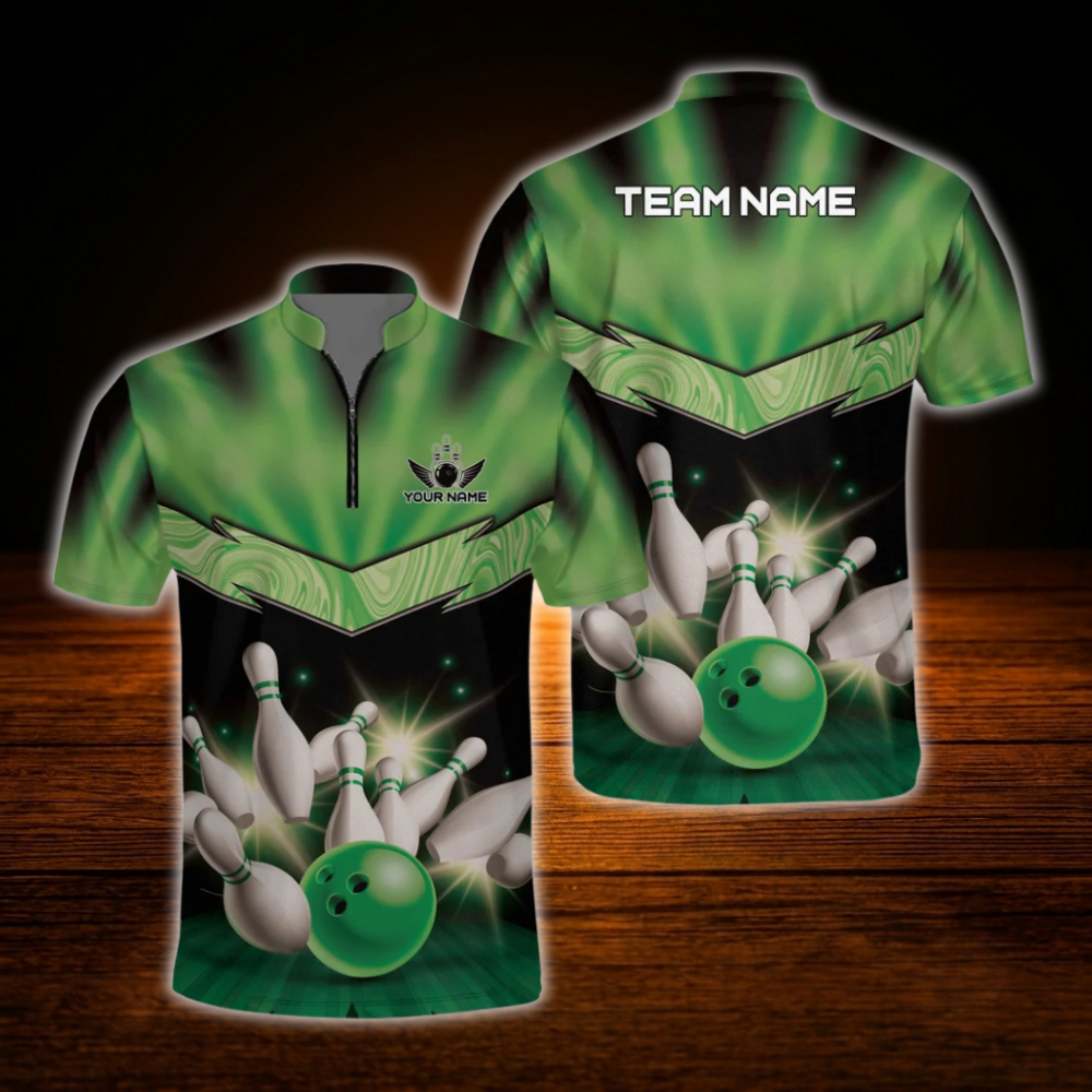 Custom Team Black Pink Bowling Jersey, Custom Bowling Team Shirt
