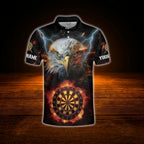 Custom Eagle Fire Darts Polo Shirt For Men, Custom Eagle Dart Team Shirt