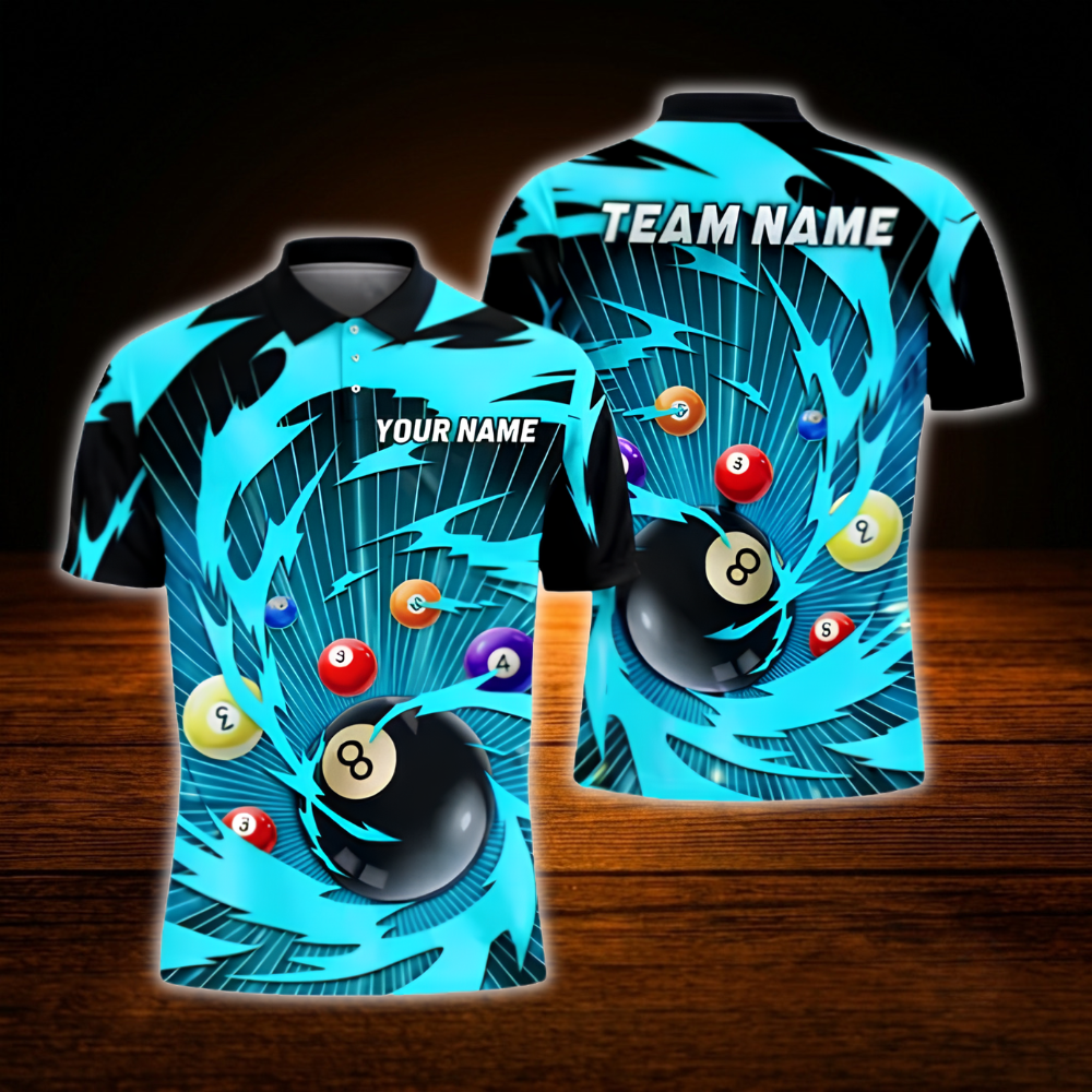 Custom Team Yellow Billiard Polo Shirt For Men, Custom Billiard Team Shirt