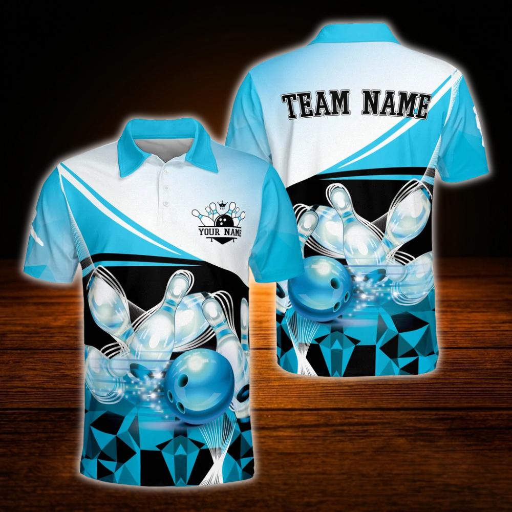 Custom Team Pink Polo Bowling Shirts For Men, Custom Team Bowling Shirts
