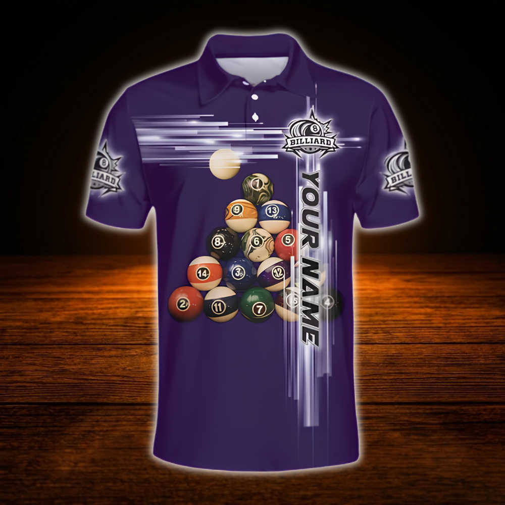 Custom Team Green Billiard Polo Shirt Men, Custom Billiard Shirt