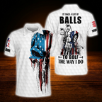 It Takes A Lot Of Balls To Play Golf Like I Do Skeleton Custom Mens Golf Polo Shirt, Custom Skull Funny Golf Shirt