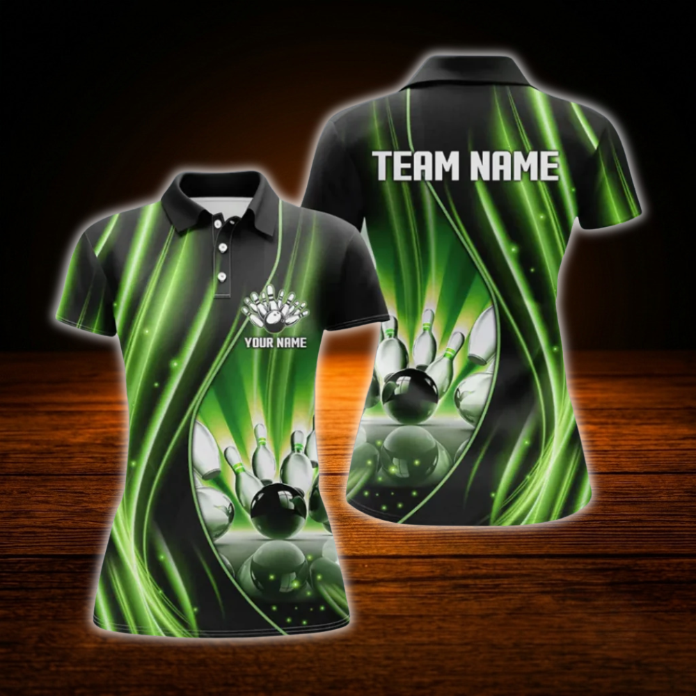 Custom Team Pink Bowling Polo Shirts Women, Custom Bowling Team Shirts