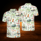 Golf Is My Therapy Men's Golf Polo Shirt, Funny Golf Shirts