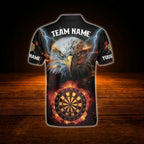 Custom Eagle Fire Darts Polo Shirt For Men, Custom Eagle Dart Team Shirt