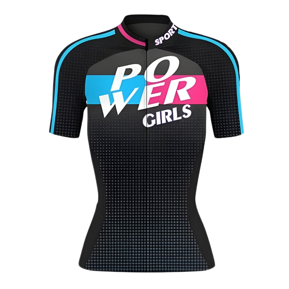 Powered Girls Cycling Short Sleeve Jersey For Womens, Women's Cycling Jersey CZ0060
