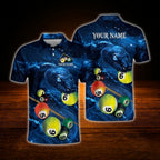 Custom Snake Green Billiard Polo Shirt For Men, Custom Snake Billiard Team Shirt