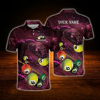 Custom Snake Green Billiard Polo Shirt For Men, Custom Snake Billiard Team Shirt