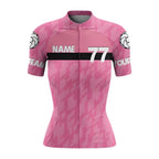 Custom Team  Women's Pink Cycling Short Sleeve Jersey, Custom Cycling Jersey For Womens CZ0114