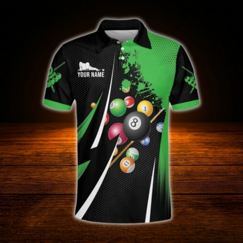 Custom Team Red And Black Billiard Polo Shirt Men, Custom Billiard Shirt