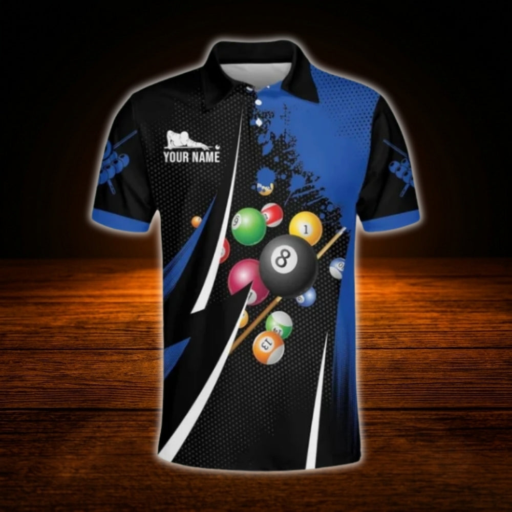 Custom Team Red And Black Billiard Polo Shirt Men, Custom Billiard Shirt