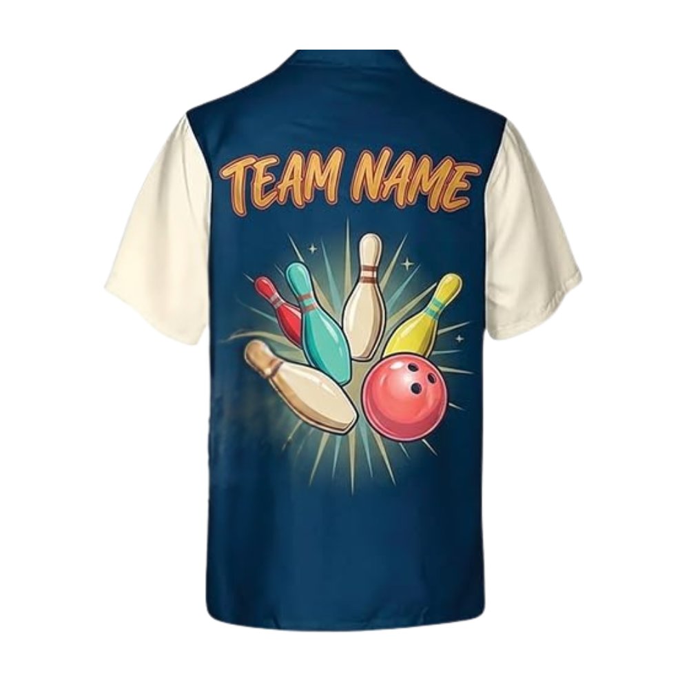 Custom Retro Bowling Hawaiian Shirt Mens, Custom Retro Bowling Shirts For Team BZ0377