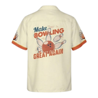 Make Bowling Great Again  Men's Hawaiian Bowling Shirts, Funny Retro Bowling Shirts BZ0301