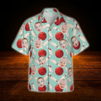Custom Face Bowling Hawaiian Shirt For Men Women, Personalized Photo Bowling Shirt