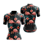 Flamingo Women's Tropical Cycling Short Sleeve Jerseys, Flamingo Cycling Jerseys For Ladies CZ0075