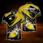Custom Team Black And Red Bowling Jersey For Men, Custom Bowling Shirt