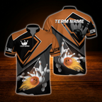 Custom Team Black And Red Bowling Jersey For Men, Custom Bowling Shirt