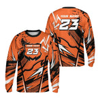 Custom Red Dirt Bike Long Sleeve Jersey Shirt For Men, Custom Dirt Bike Shirts ME0032