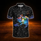 Custom 8 Ball Pattern Billiard Men Polo Shirt, Custom 8 Ball Billiard Shirt