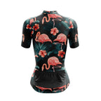 Flamingo Women's Tropical Cycling Short Sleeve Jerseys, Flamingo Cycling Jerseys For Ladies CZ0075