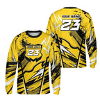 Custom Red Dirt Bike Long Sleeve Jersey Shirt For Men, Custom Dirt Bike Shirts ME0032