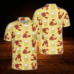 Crawfish Beer Golf Polo Shirts For Men, Crawfish Golf Shirts