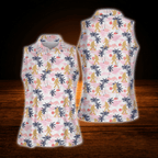 Bigfoot Tropical Women's  Sleeveless Golf Shirts, Bigfoot Ladies Golf Shirt