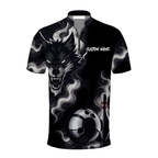 Custom Wolf Black Bowling Jerseys Shirt For Men, Custom Wolf Bowling Team Shirt BZ0297