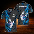 Custom Team Red Grey Bowling Jersey For Men, Custom Bowling Team Shirt