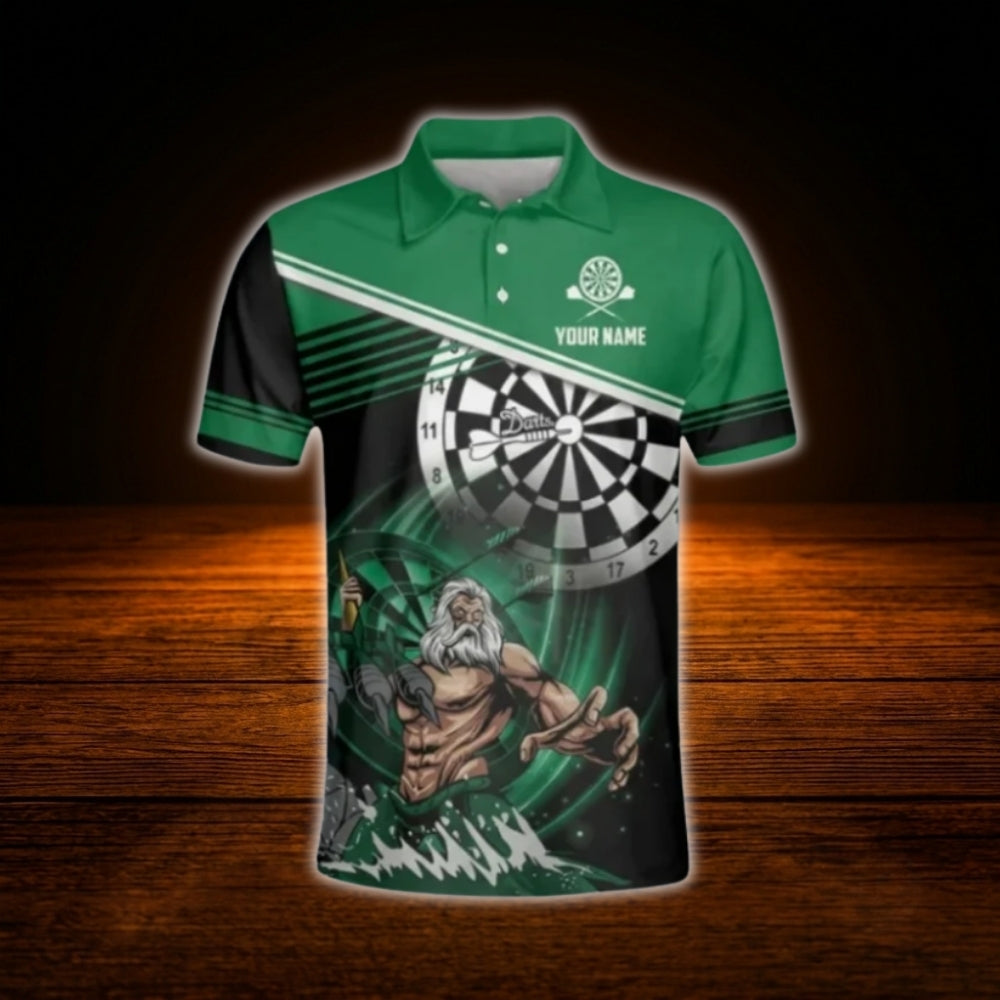 Poseidon Custom Darts Polo Shirt For Men, Custom Poseidon Dart Team Shirt