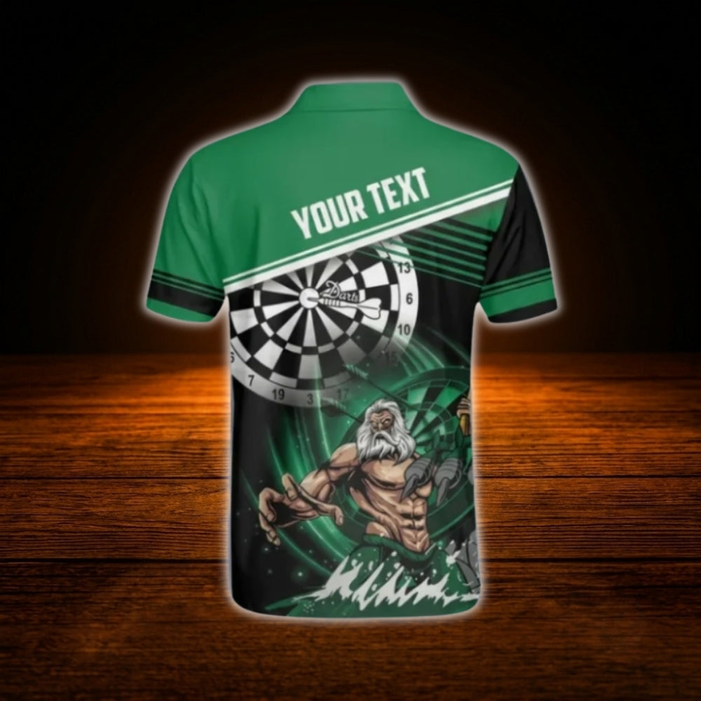 Poseidon Custom Darts Polo Shirt For Men, Custom Poseidon Dart Team Shirt