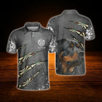 Custom Rottweiler Dart Polo Shirt For Men, Custom Rootweiler Dog Darts Shirt