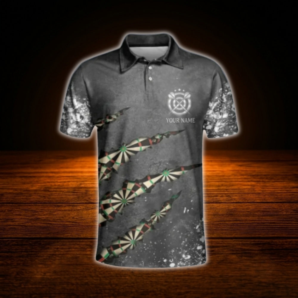 Custom Rottweiler Dart Polo Shirt For Men, Custom Rootweiler Dog Darts Shirt