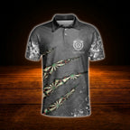 Custom Rottweiler Dart Polo Shirt For Men, Custom Rootweiler Dog Darts Shirt