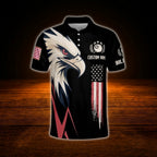 Custom Eagle Billiard Polo Shirt For Men, Custom Eagle Billiard Team Shirt