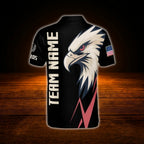 Custom Eagle Billiard Polo Shirt For Men, Custom Eagle Billiard Team Shirt