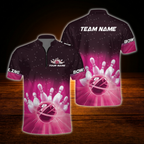 Custom Team Blue Lightning Bowling Jersey, Custom Team Bowling Shirt